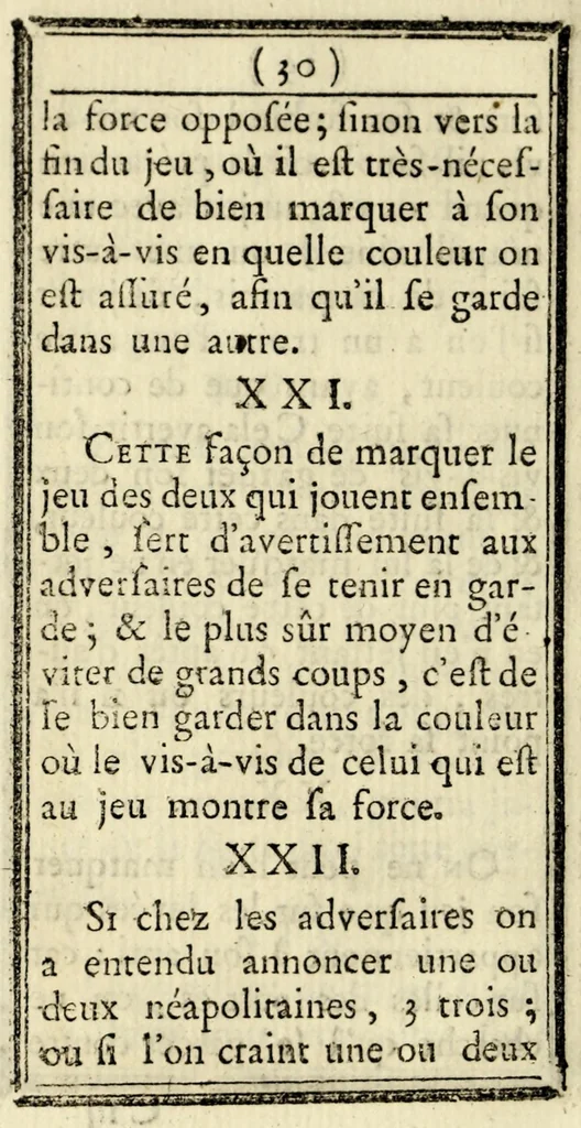 An illustration from Le tre-sette, ou Regles du jeu du trois-sept, 1778, leaf 32