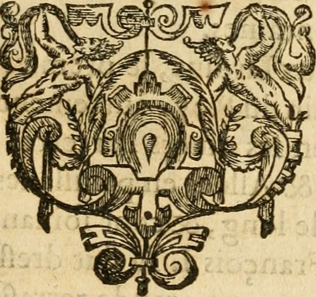 An illustration from Le tresor des merueilles de la maison royale de Fontainebleau : contenant la description de son antiquité, de sa fondation, de ses bastimens, de ses rares peintures, tableaux, emblemes, & deuises : de ses iardins, de ses fontaines, & autres singularitez qui s'y voyent ..., 1642, leaf 206