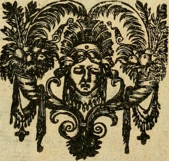 An illustration from Le tresor des merueilles de la maison royale de Fontainebleau : contenant la description de son antiquité, de sa fondation, de ses bastimens, de ses rares peintures, tableaux, emblemes, & deuises : de ses iardins, de ses fontaines, & autres singularitez qui s'y voyent ..., 1642, leaf 213