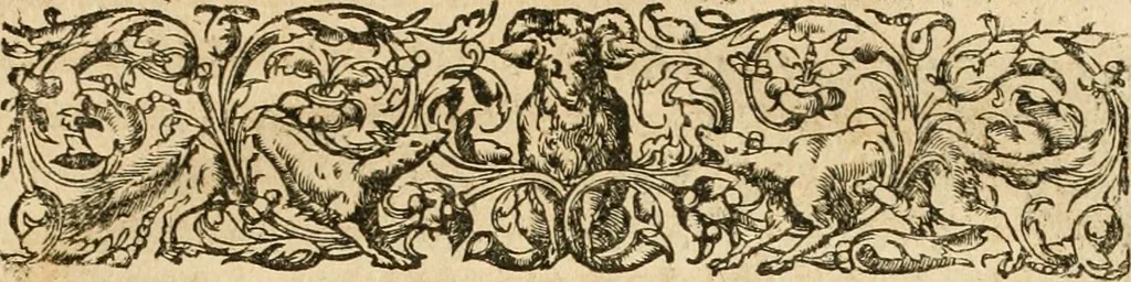 An illustration from Le tresor des merueilles de la maison royale de Fontainebleau : contenant la description de son antiquité, de sa fondation, de ses bastimens, de ses rares peintures, tableaux, emblemes, & deuises : de ses iardins, de ses fontaines, & autres singularitez qui s'y voyent ..., 1642, leaf 48