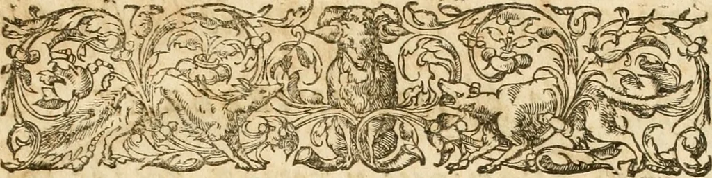 An illustration from Le tresor des merueilles de la maison royale de Fontainebleau : contenant la description de son antiquité, de sa fondation, de ses bastimens, de ses rares peintures, tableaux, emblemes, & deuises : de ses iardins, de ses fontaines, & autres singularitez qui s'y voyent ..., 1642, leaf 6