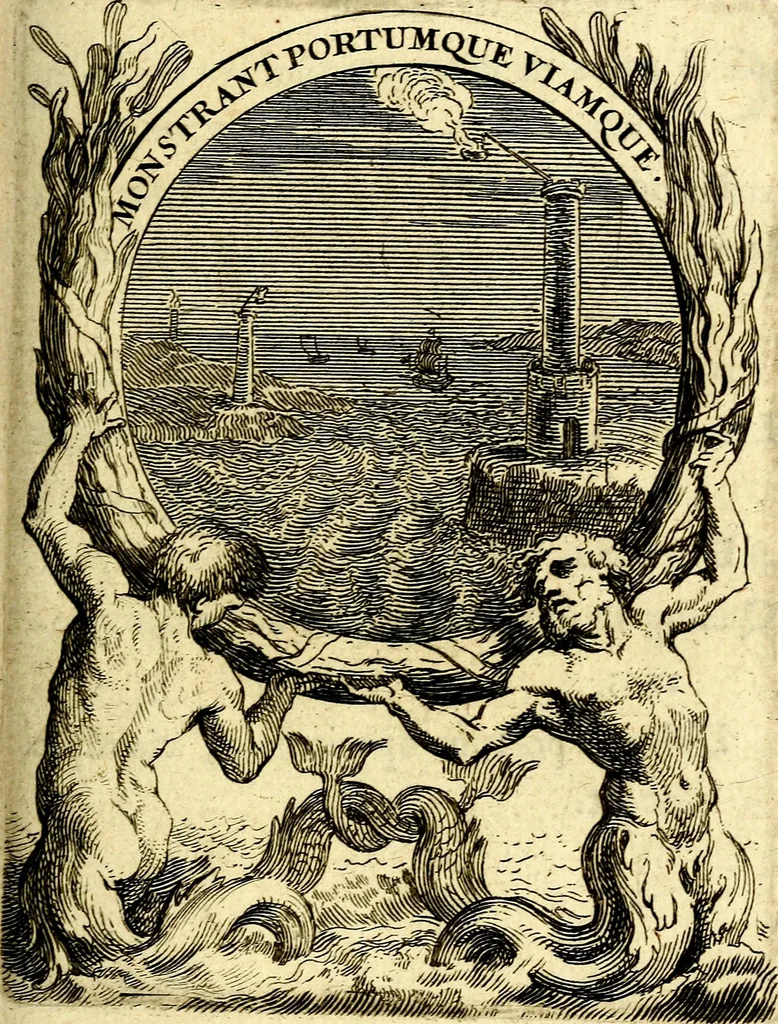 An illustration from Le triomphe de la religion sous Louis le Grand : représenté par des inscriptions & des devises : avec une explication en vers latins & françois, 1687, leaf 84