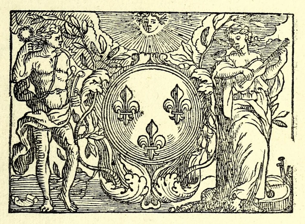 An illustration from Le triomphe de l'amour : ballet : dancé devant Sa Maiesté a S. Germain en Laye le 21. jour de ianvier 1681, 1681, leaf 13