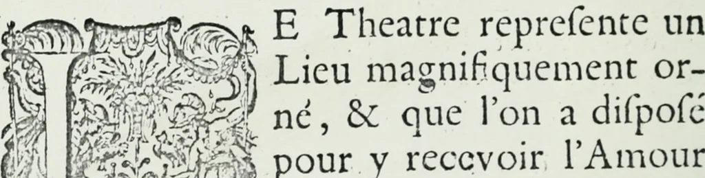 An illustration from Le triomphe de l'amour : ballet dancé devant sa majesté a S. Germain en Laye, le jour de janvier, 1681. --, 1681, leaf 11