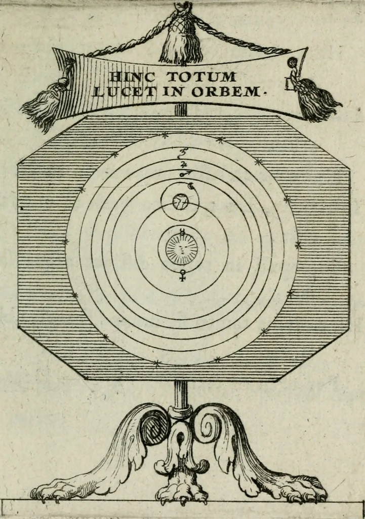 An illustration from Le triomphe de la religion sous Louis le Grand : représenté par des inscriptions & des devises : avec une explication en vers latins & françois, 1687, leaf 132