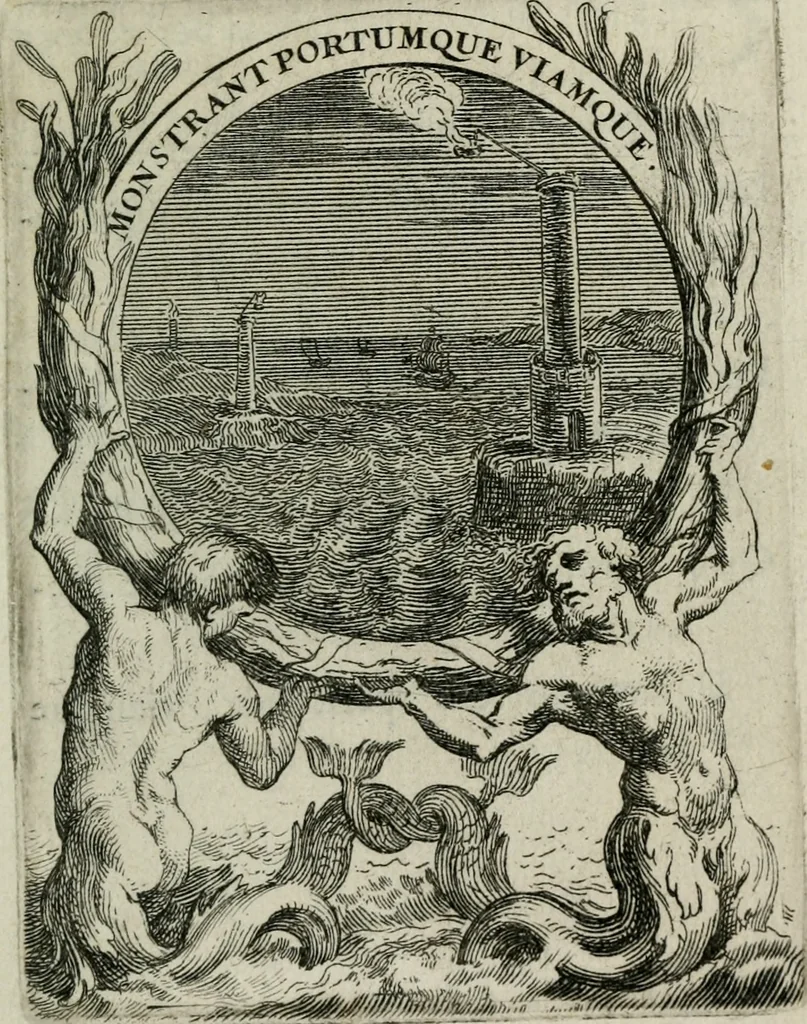 An illustration from Le triomphe de la religion sous Louis le Grand : représenté par des inscriptions & des devises : avec une explication en vers latins & françois, 1687, leaf 86