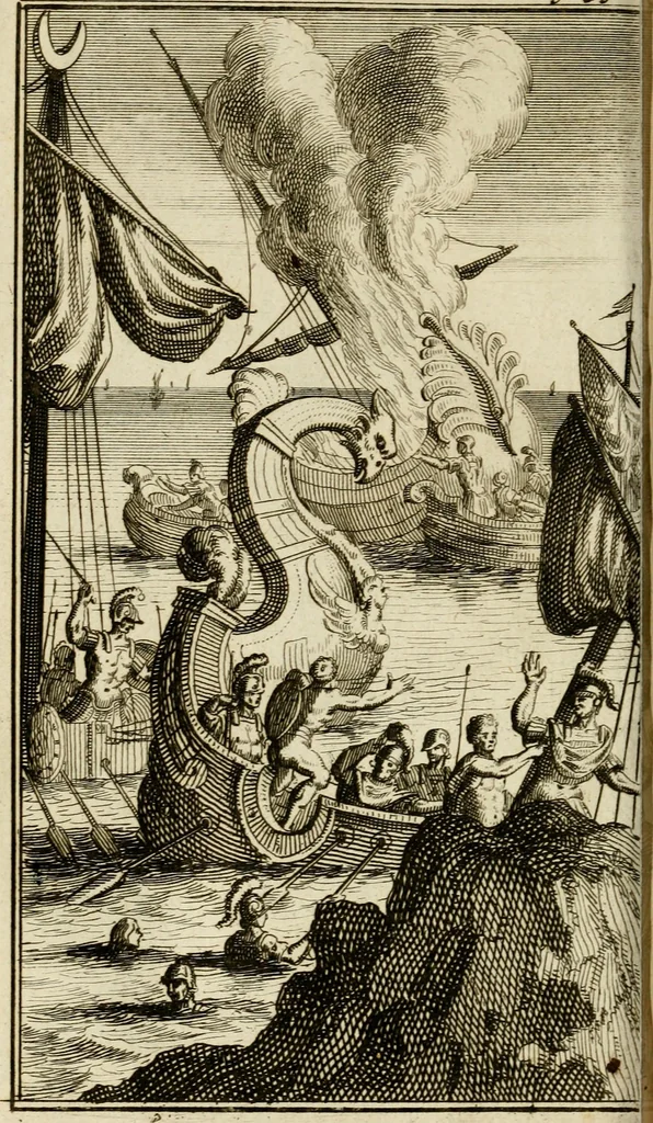 An illustration from Le triomphe royal : où l'on voit dêscrits les arcs de triomphe, piramydes, tablaux, & devises au nombre de 65, erigez à la Haye, à l'honneur de Guillaume III, roy d'Angleterre, Ecosse, France, & Irlande, 1691, leaf 151