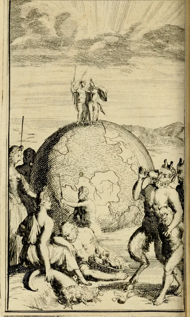 An illustration from Le triomphe royal : où l'on voit dêscrits les arcs de triomphe, piramydes, tablaux, & devises au nombre de 65, erigez à la Haye, à l'honneur de Guillaume III, roy d'Angleterre, Ecosse, France, & Irlande, 1691, leaf 169