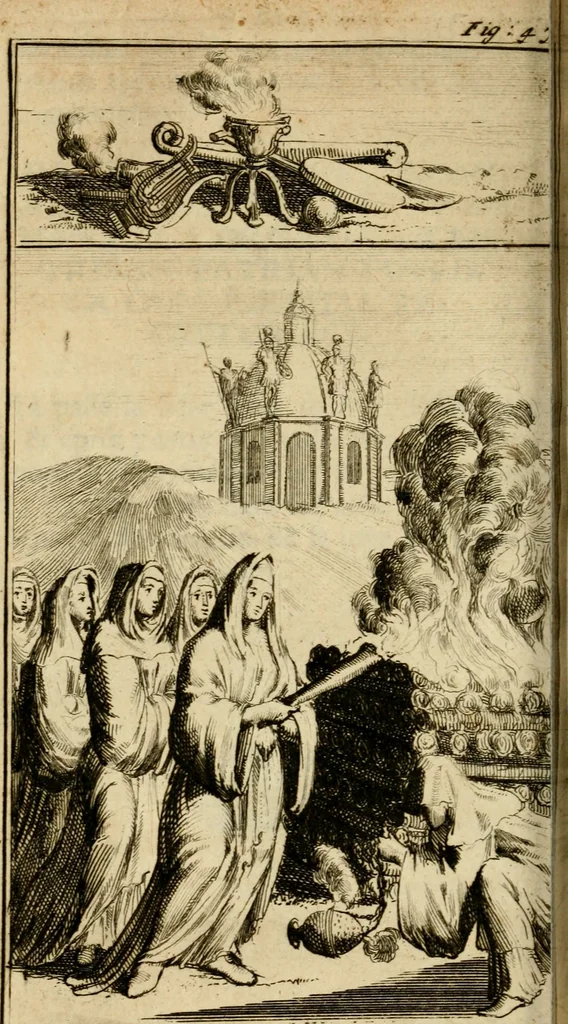 An illustration from Le triomphe royal : où l'on voit dêscrits les arcs de triomphe, piramydes, tablaux, & devises au nombre de 65, erigez à la Haye, à l'honneur de Guillaume III, roy d'Angleterre, Ecosse, France, & Irlande, 1691, leaf 187