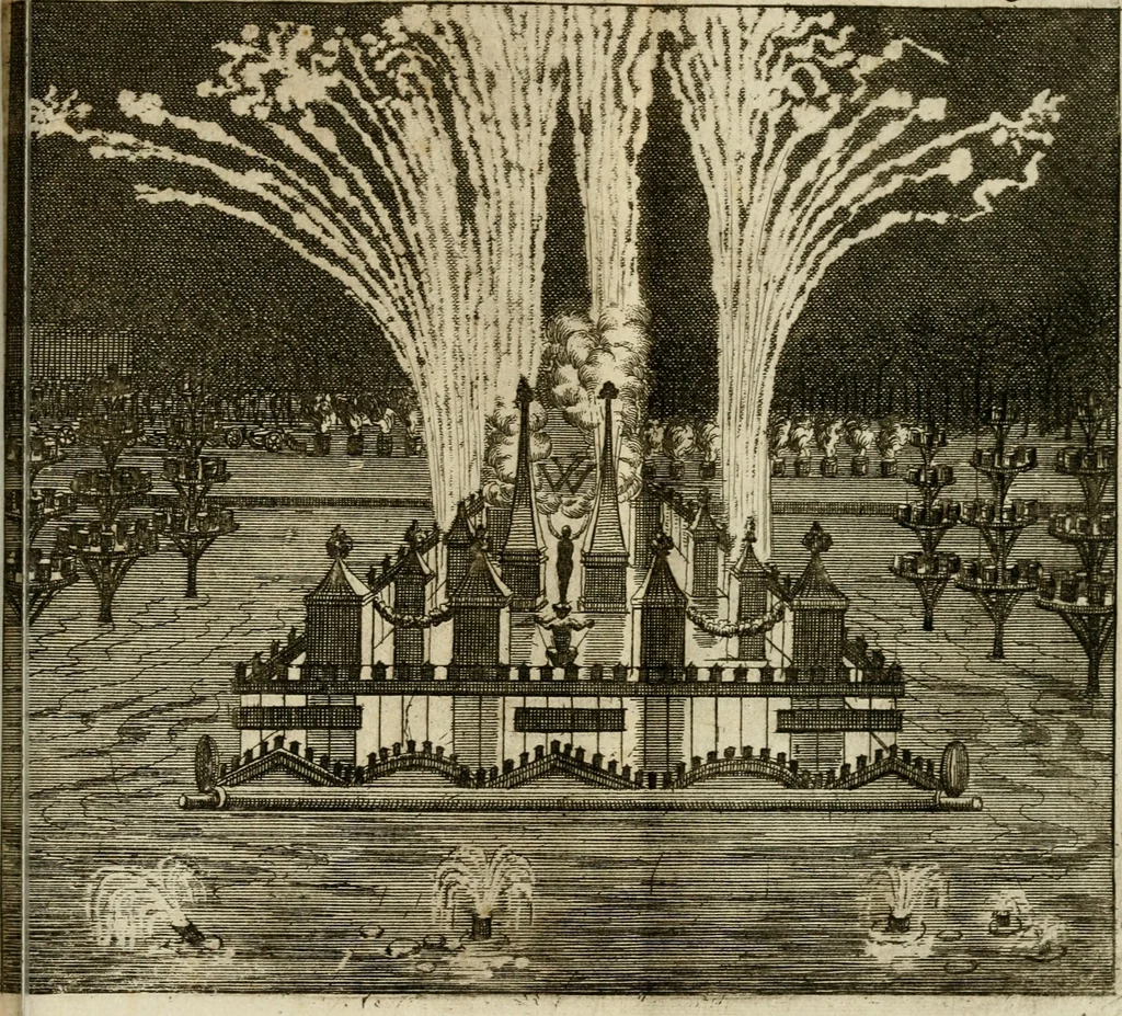 An illustration from Le triomphe royal : où l'on voit dêscrits les arcs de triomphe, piramydes, tablaux, & devises au nombre de 65, erigez à la Haye, à l'honneur de Guillaume III, roy d'Angleterre, Ecosse, France, & Irlande, 1691, leaf 236