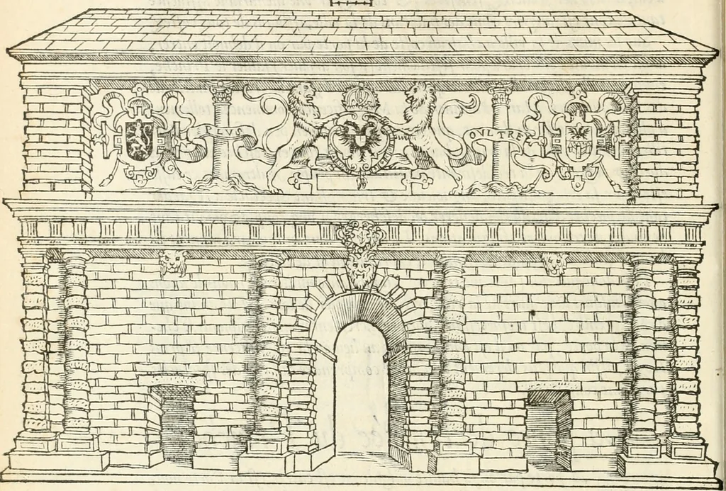 An illustration from Le triumphe d'Anuers faict en la susception du Prince Philips, Prince d'Espaigñ, 1550, leaf 33