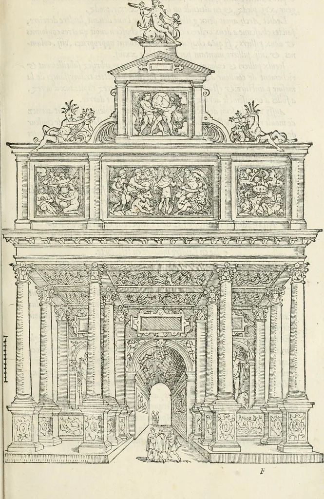 An illustration from Le triumphe d'Anuers faict en la susception du Prince Philips, Prince d'Espaigñ, 1550, leaf 50