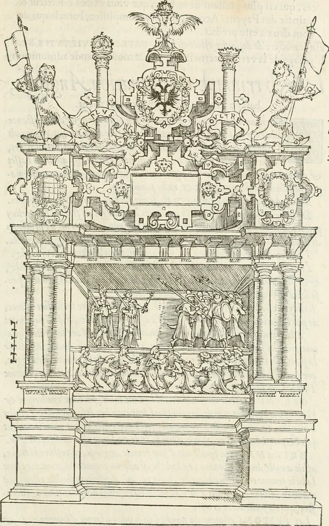An illustration from Le triumphe d'Anuers faict en la susception du Prince Philips, Prince d'Espaigñ, 1550, leaf 84
