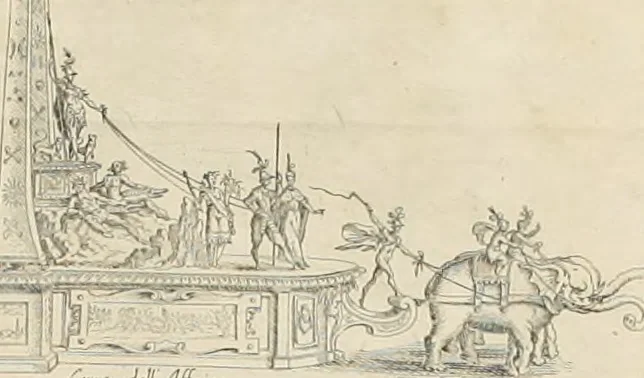 An illustration from Lettera al sig. Alberico Cibo, principe di Massa, sopra il giuoco fatto dal gran dvca intitolato Gverra d'amore il di 12. di Febraio 1615 in Firenze, 1616, leaf 15