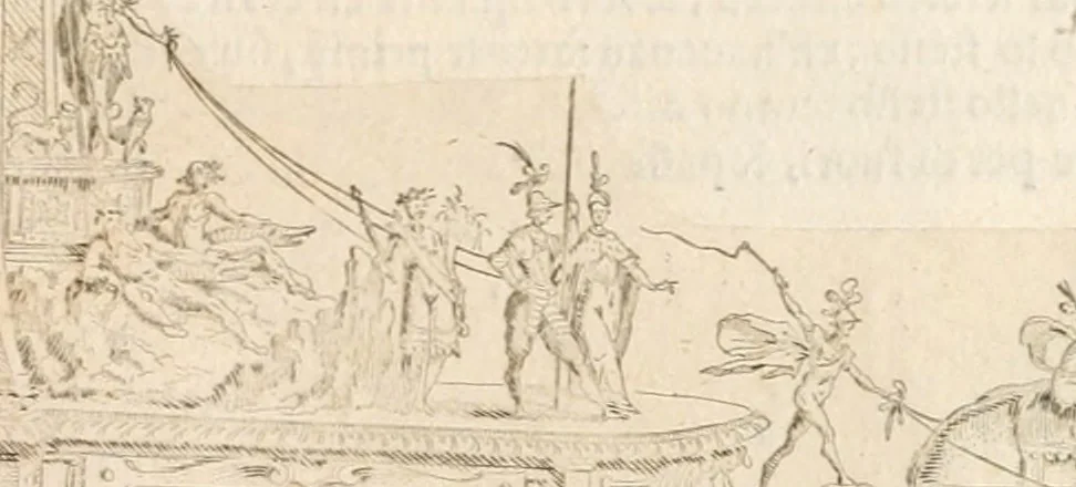 An illustration from Lettera al sig. Alberico Cibo, principe di Massa, sopra il giuoco fatto dal gran dvca intitolato Gverra d'amore il di 12. di Febraio 1615 in Firenze, 1616, leaf 16