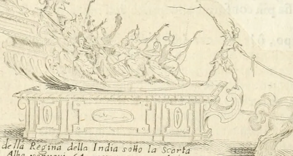 An illustration from Lettera al sig. Alberico Cibo, principe di Massa, sopra il giuoco fatto dal gran dvca intitolato Gverra d'amore il di 12. di Febraio 1615 in Firenze, 1616, leaf 7