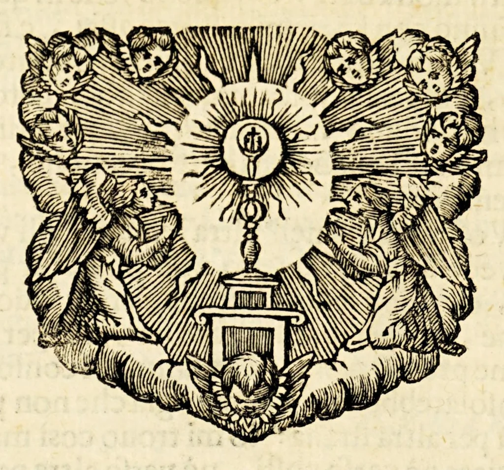 An illustration from Lettere della Santa Madre Teresa di Giesu fondatrice delle monache, e padri Carmelitani Scalzi, 1690, leaf 616