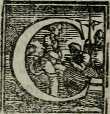 An illustration from Lettere devotissime della beata vergine santa Caterina da Siena : nuovamente con tutta la diligentia che si ha potuto ristampate, 1562, leaf 229