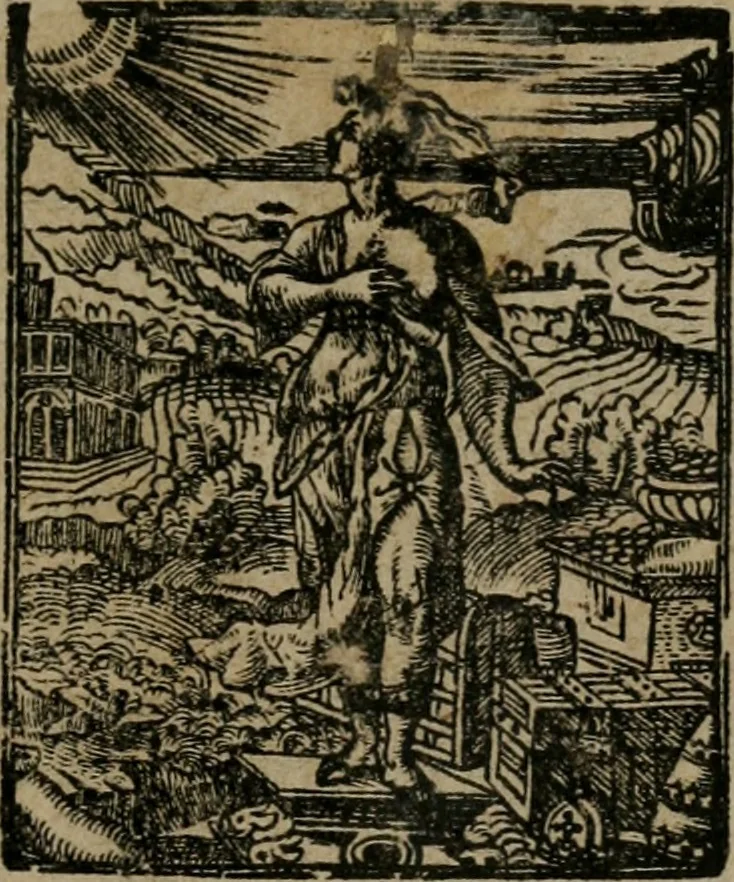 An illustration from Lettere devotissime della beata vergine santa Caterina da Siena : nuovamente con tutta la diligentia che si ha potuto ristampate, 1562, leaf 4