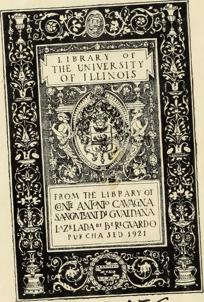An illustration from Lettere senesi di un socio dell' Accademia di Fossano sopra belle arti, 1782, leaf 1