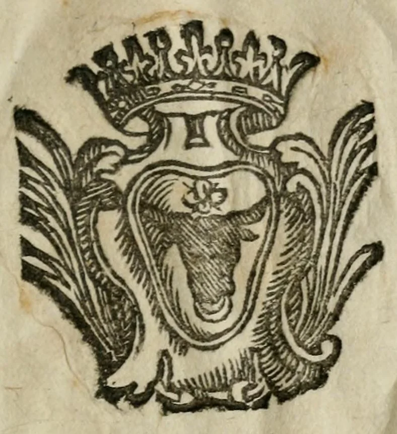 An illustration from Lettere spiritvali del P. F. Bartolomeo da Saluthio; raccolte dal P. F. Giorgio da Fiano, divise in qvattro libri. Scritte à città, & à persone di diuersi stati, e conditioni, per loro instruttione spireituale, e per il più in risposta di quelli, che ne'lor bisogni si raccommandauano alle sue orationi, 1629, leaf 831