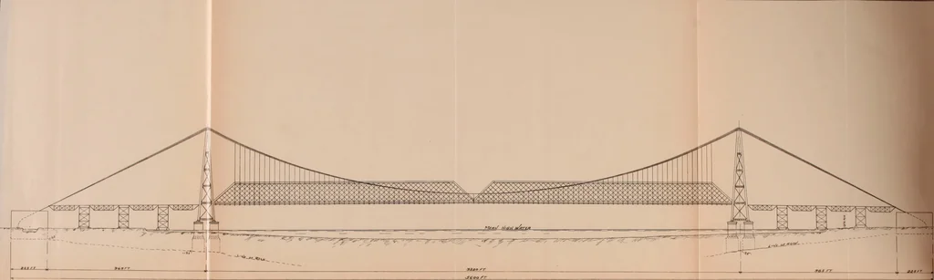 An illustration from Letter from the Secretary of war in response to Senate resolution of December 10, 1894, transmitting the report of the Board of Engineers and bridge-b, 1894, leaf 100