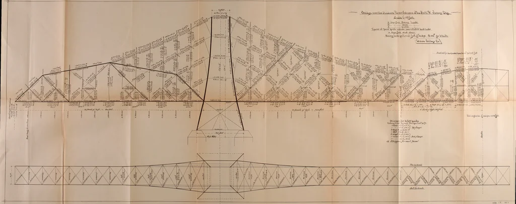 An illustration from Letter from the Secretary of war in response to Senate resolution of December 10, 1894, transmitting the report of the Board of Engineers and bridge-b, 1894, leaf 109