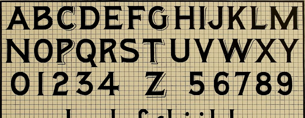 An illustration from Lettering for draftsmen, engineers and students;, 1897, leaf 46