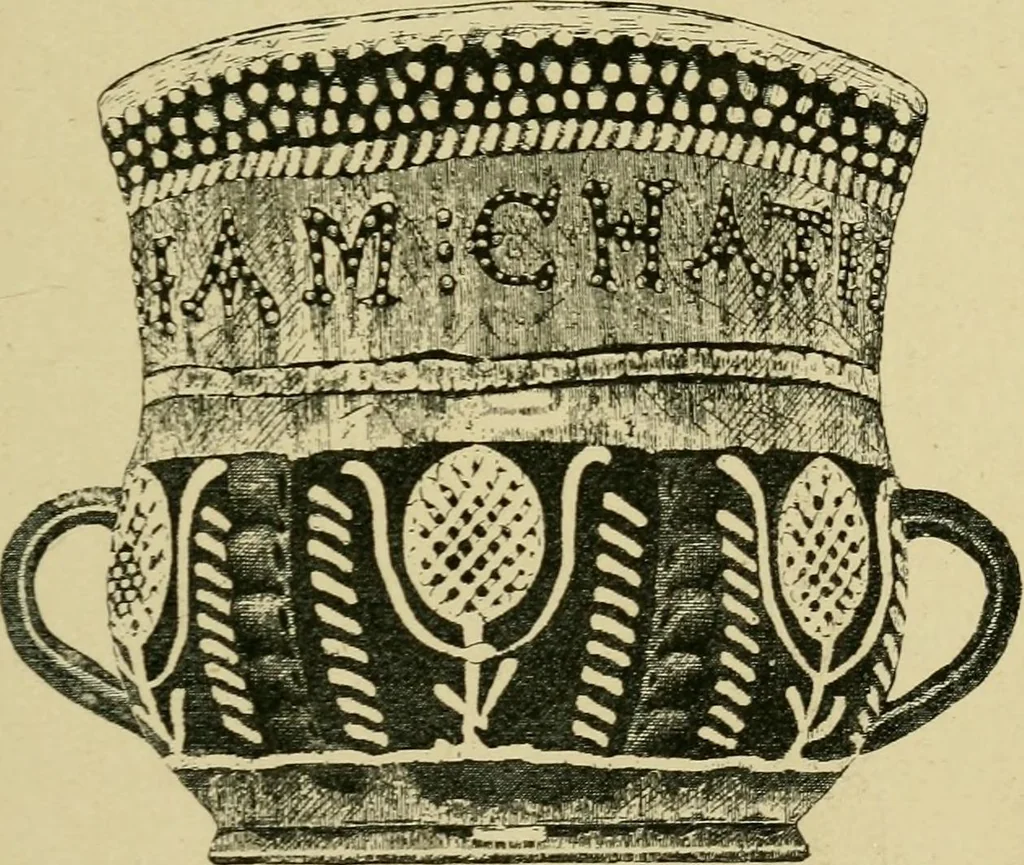 An illustration from Lettering in ornament; an enquiry into the decorative use of lettering, past, present, and possible, 1902, leaf 100