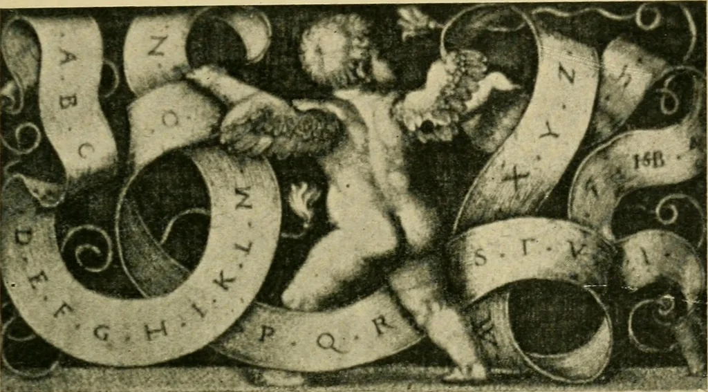An illustration from Lettering in ornament; an enquiry into the decorative use of lettering, past, present, and possible, 1902, leaf 120