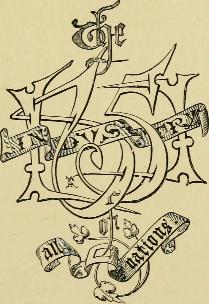 An illustration from Lettering in ornament; an enquiry into the decorative use of lettering, past, present, and possible, 1902, leaf 124