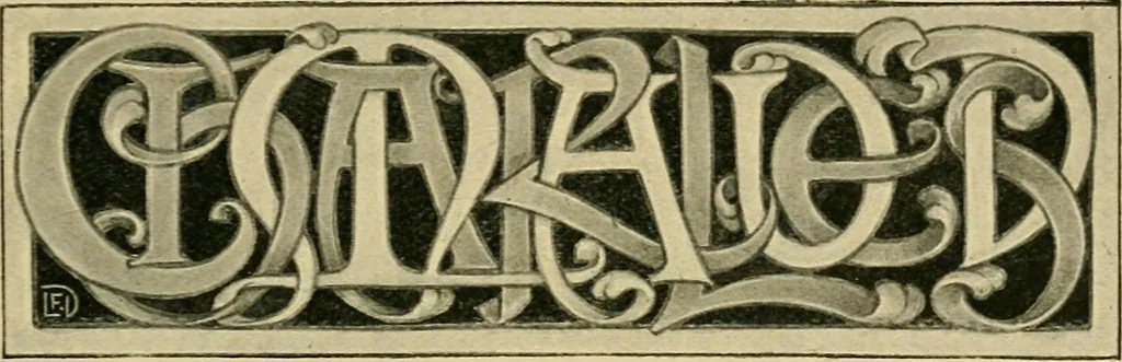 An illustration from Lettering in ornament; an enquiry into the decorative use of lettering, past, present, and possible, 1902, leaf 126
