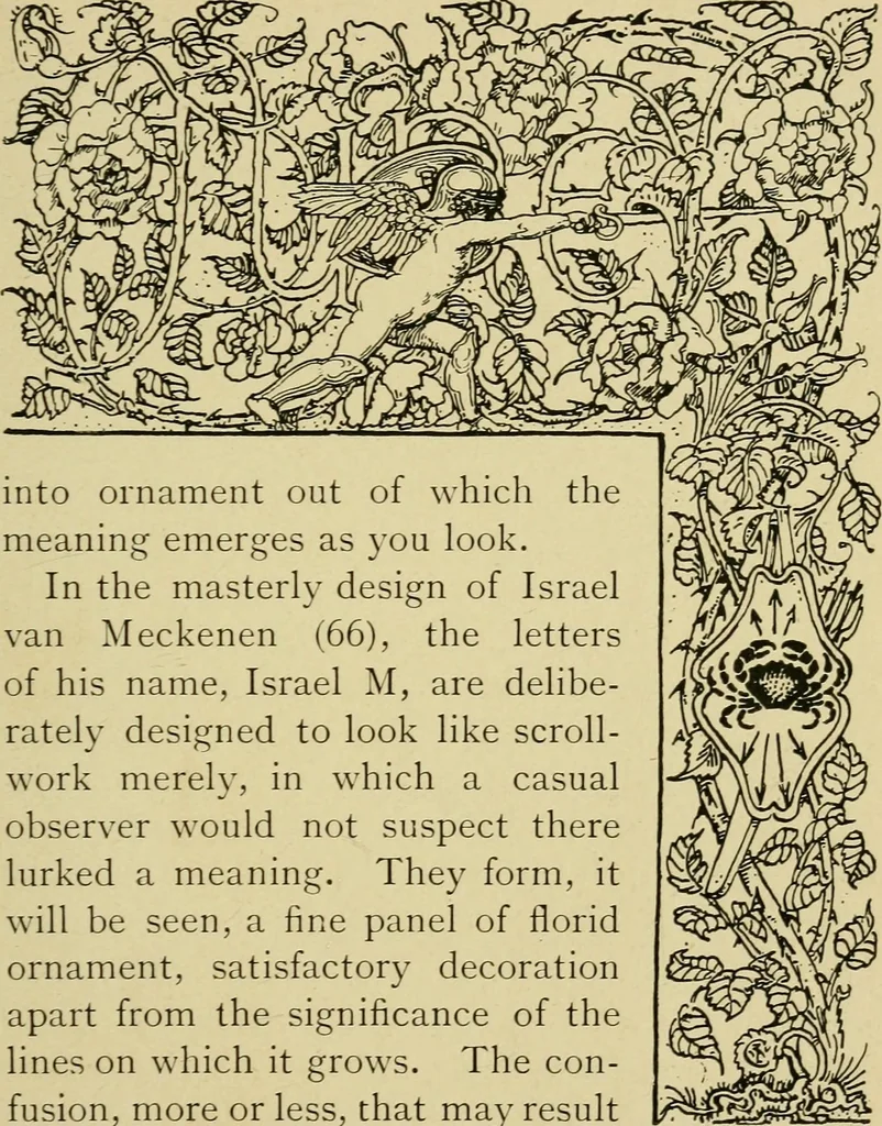 An illustration from Lettering in ornament; an enquiry into the decorative use of lettering, past, present, and possible, 1902, leaf 130