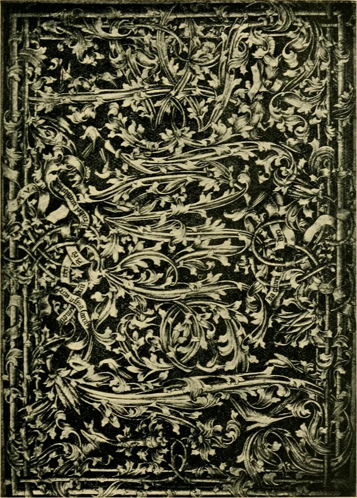 An illustration from Lettering in ornament; an enquiry into the decorative use of lettering, past, present, and possible, 1902, leaf 132
