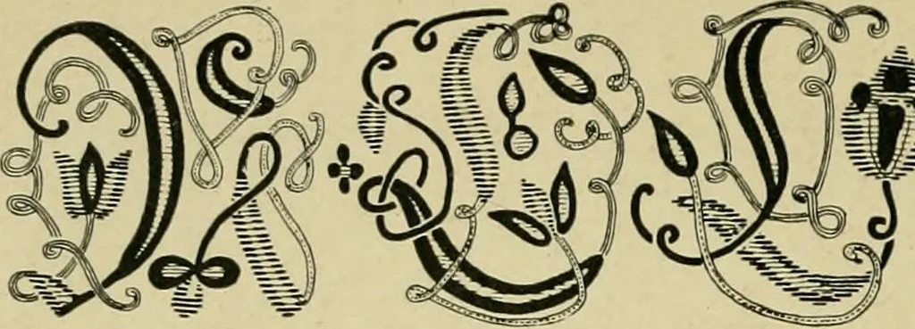An illustration from Lettering in ornament; an enquiry into the decorative use of lettering, past, present, and possible, 1902, leaf 133