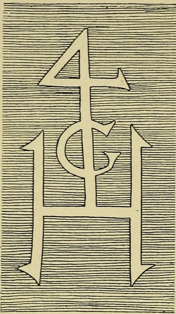 An illustration from Lettering in ornament; an enquiry into the decorative use of lettering, past, present, and possible, 1902, leaf 135