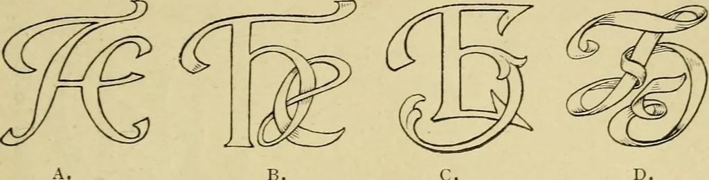 An illustration from Lettering in ornament; an enquiry into the decorative use of lettering, past, present, and possible, 1902, leaf 160