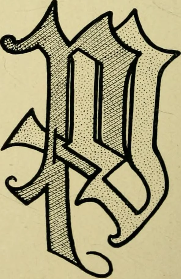 An illustration from Lettering in ornament; an enquiry into the decorative use of lettering, past, present, and possible, 1902, leaf 171