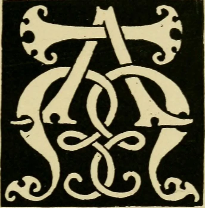 An illustration from Lettering in ornament; an enquiry into the decorative use of lettering, past, present, and possible, 1902, leaf 174