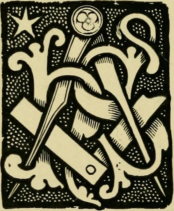 An illustration from Lettering in ornament; an enquiry into the decorative use of lettering, past, present, and possible, 1902, leaf 179