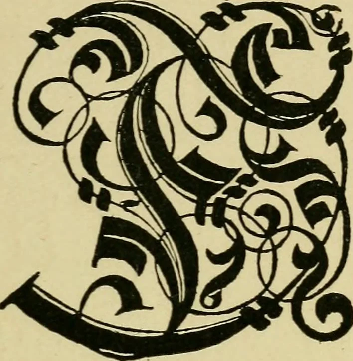 An illustration from Lettering in ornament; an enquiry into the decorative use of lettering, past, present, and possible, 1902, leaf 182