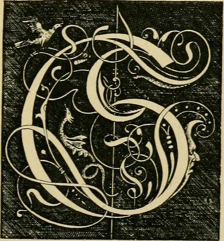 An illustration from Lettering in ornament; an enquiry into the decorative use of lettering, past, present, and possible, 1902, leaf 182