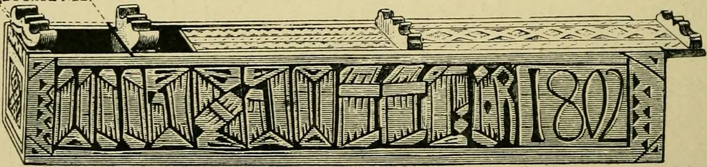 An illustration from Lettering in ornament; an enquiry into the decorative use of lettering, past, present, and possible, 1902, leaf 187