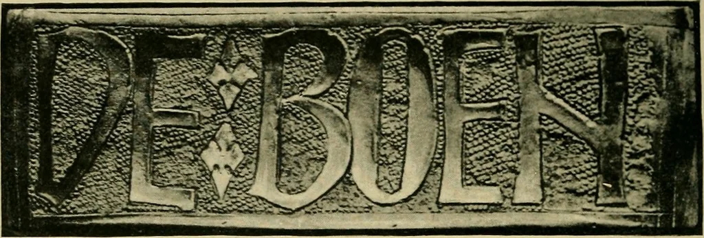 An illustration from Lettering in ornament; an enquiry into the decorative use of lettering, past, present, and possible, 1902, leaf 189