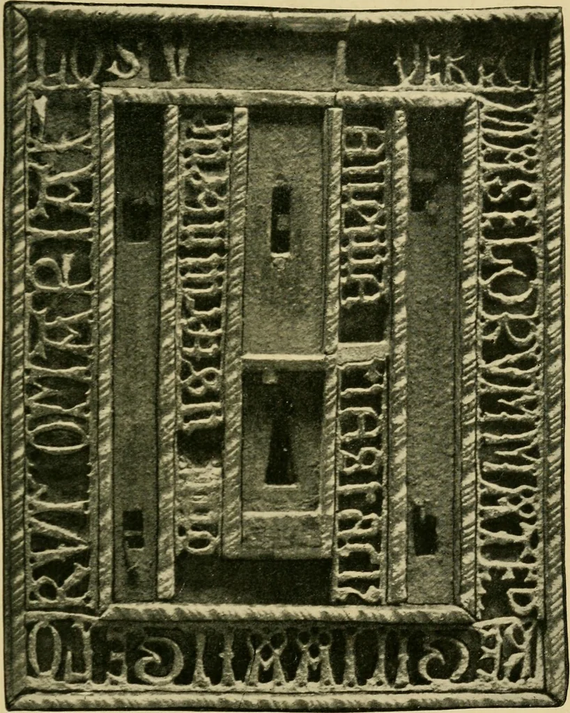 An illustration from Lettering in ornament; an enquiry into the decorative use of lettering, past, present, and possible, 1902, leaf 190