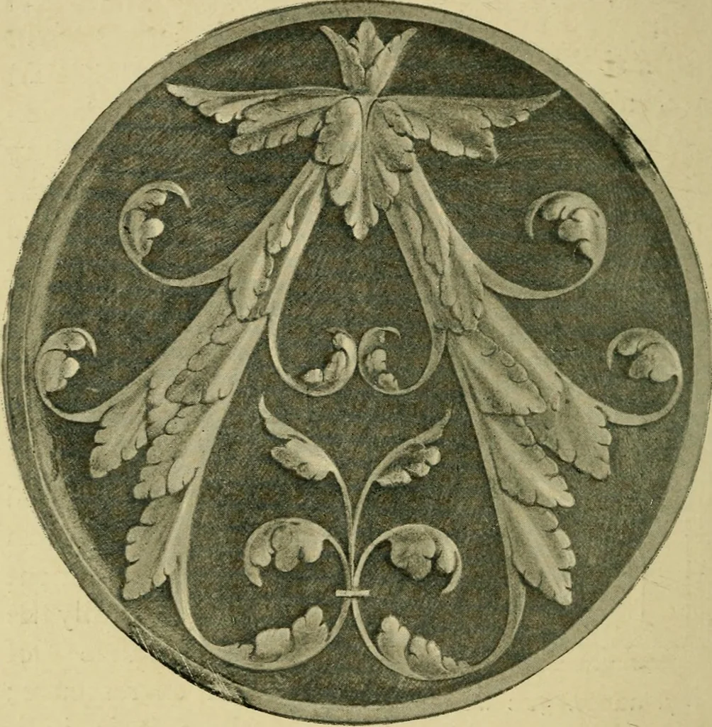 An illustration from Lettering in ornament; an enquiry into the decorative use of lettering, past, present, and possible, 1902, leaf 197