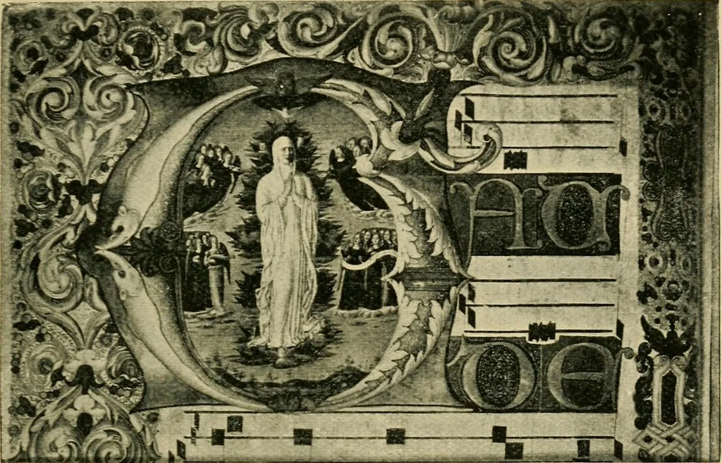An illustration from Lettering in ornament; an enquiry into the decorative use of lettering, past, present, and possible, 1902, leaf 204