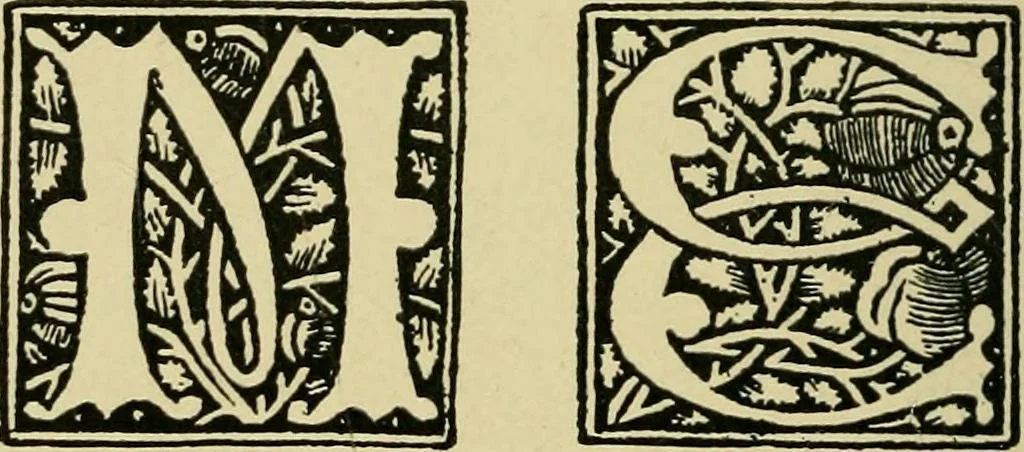 An illustration from Lettering in ornament; an enquiry into the decorative use of lettering, past, present, and possible, 1902, leaf 207