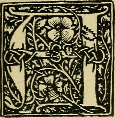 An illustration from Lettering in ornament; an enquiry into the decorative use of lettering, past, present, and possible, 1902, leaf 208
