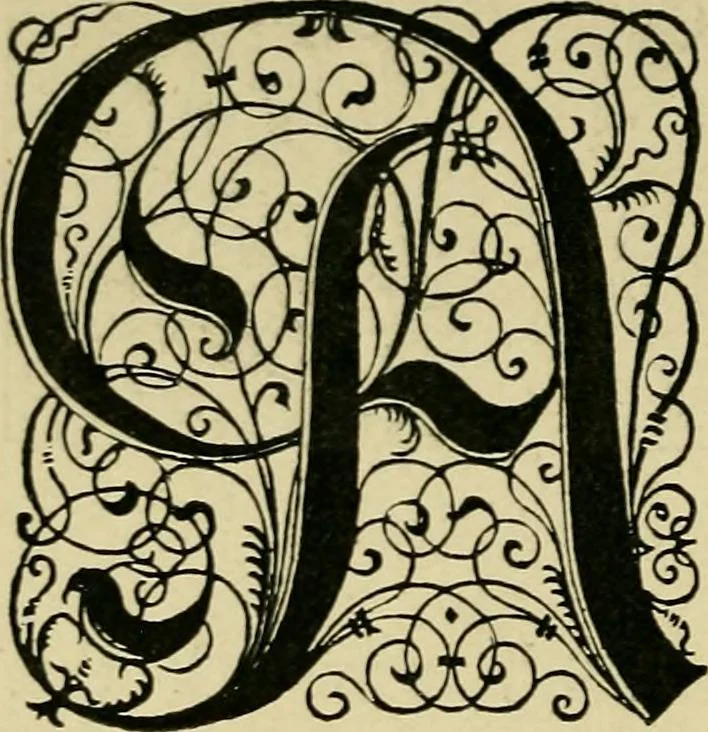 An illustration from Lettering in ornament; an enquiry into the decorative use of lettering, past, present, and possible, 1902, leaf 209
